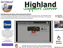 Tablet Screenshot of moodle2.highlandschools.org