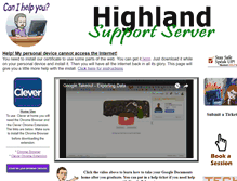 Tablet Screenshot of moodle.highlandschools.org